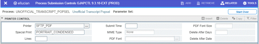 Unofficial Transcript Popsel - GJAPCTL Printer Control Section Unofficial Transcript Popsel - GJAPCTL Printer Control Section
