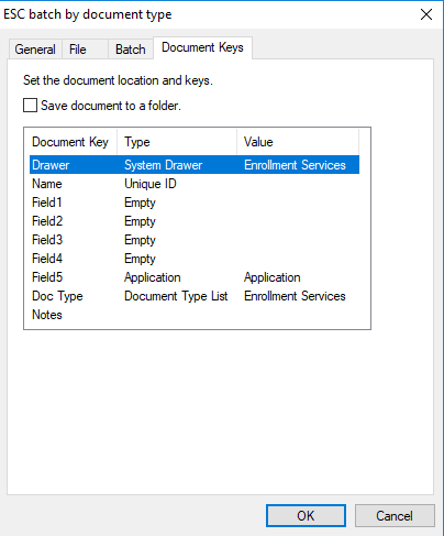 docim esc batch by document type keys