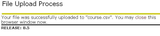 File Uploaded Confirmation